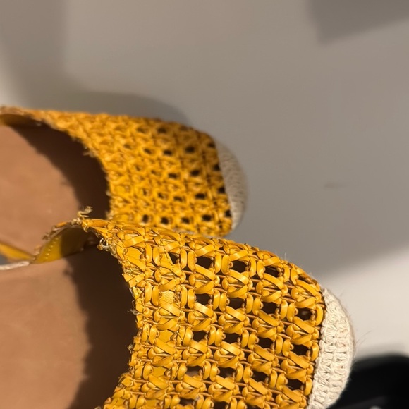 Vibrant Yellow Espadrille Wedges - Picture 11 of 12